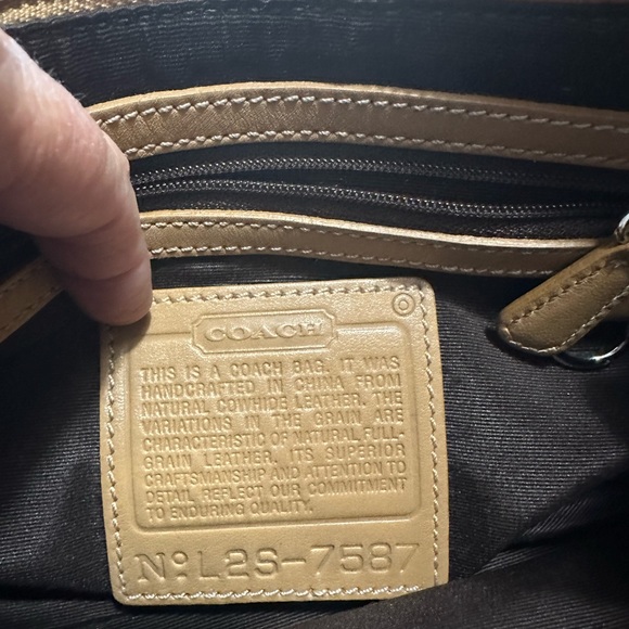 Coach Tan Leather Small Shoulder Bag Purse - Picture 11 of 14